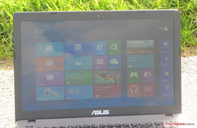 The Asus F550CA outdoors.