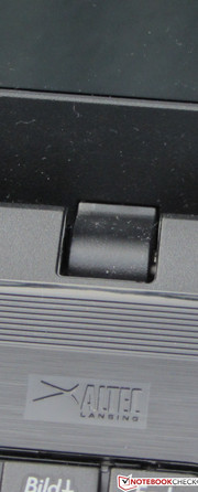 The hinges hold the display lid securely in any position.