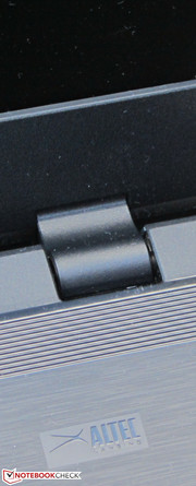 The hinges hold the lid tightly in position.