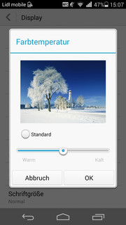 ...allows customizing the color temperature according to the user's preferences.