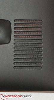 The speakers are located on the laptop's underside.