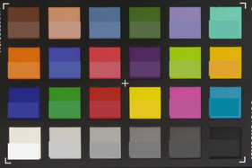 Screenshot of ColorChecker colors. Original colors are displayed in the lower half of each patch.