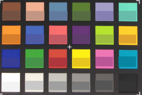 Screenshot of ColorChecker colors. Original colors are displayed in the lower half of each patch.