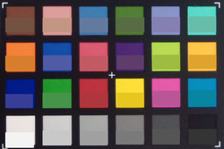 Amazon Fire HD 10: Screenshot of ColorChecker colors. Original colors are displayed in the lower half of every field.
