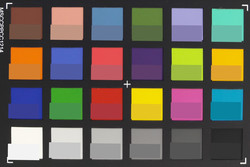 Screenshot of ColorChecker colors. Original colors are displayed in the lower half of each patch.