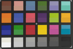 Screenshot of ColorChecker colors. Original colors are displayed in the lower half of each patch.