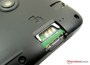 Slots for micro-SIM and micro-SD cards.