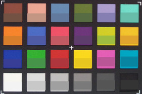 Photo of ColorCheck colors. In the lower half, the reference colors are shown.