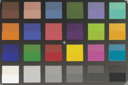 ColorChecker Passport: The target colors are displayed in the lower half of each patch.