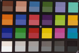 Screenshot of ColorChecker colors. Original colors are displayed in the lower half of each patch.