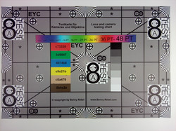 Photo of the reference color chart