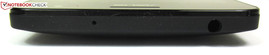 Top: 3.5 mm stereo jack