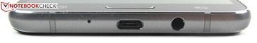 Bottom: micro USB 2.0 port, 3.5 mm headphone jack