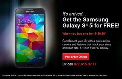Free Samsung Galaxy S5 from Verizon Wireless