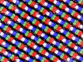 RGBW subpixel array (271 PPI)