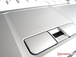 The touch pad has a knobbed surface
