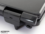 Details such as these chunky hinges give the laptop a clumsy look and feel.