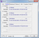 System info CPUZ Cache