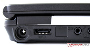 The eSATA socket on the rear (no USB combo support).