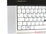 There are two big loudspeakers located on the keyboard's left and right There are two big loudspeakers located on the keyboard's left and right