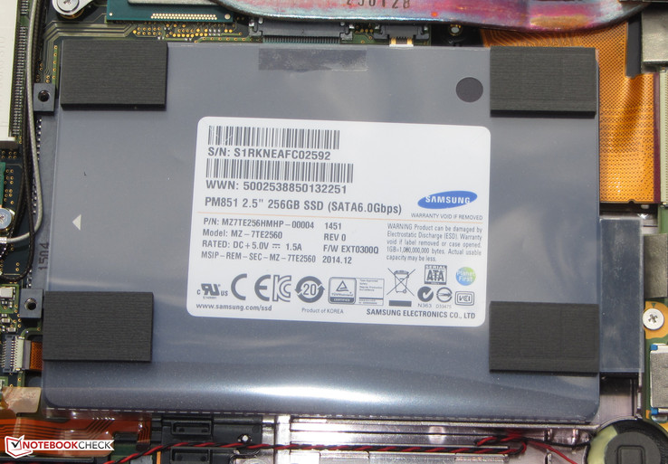 The SSD can be swapped out quickly and without any problems.