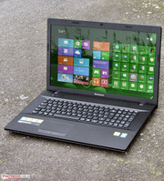 The Lenovo G710 outdoors.