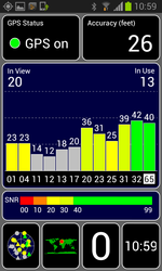 GPS reception (outdoors)