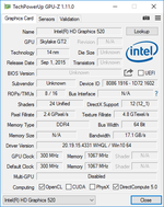 CPU-Z Core i5-6200U