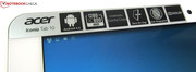 A sticker carrying a row of symbols informs buyers of the tablet's most important features.