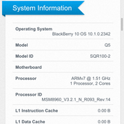 Geekbench 2 system information