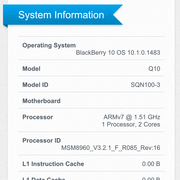 Geekbench 2 system information.