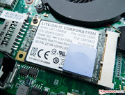 The mSATA slot houses a small SSD.