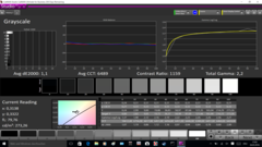 CalMAN Grayscale calibrated (target color space sRGB)