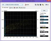 HD Tune: 84 MB/s seq. read (HDD)