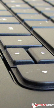 The arrow keys are very small