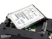 the Hitachi harddrive (2.5", 320 GB, 7.200 RPM).