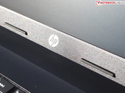 The HP Logo is painted on (also on the lid).