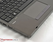 Having disabled the touchpad with a double-tap, the integrated LED illuminates.