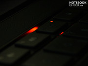 The WLAN key lights up during activity.