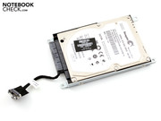 The SATA hard drive with a speedy 7,200 rpm.