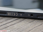 The slot for a microSD in the tablet.