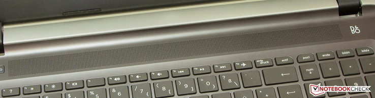 The speakers are above the keyboard The speakers are above the keyboard