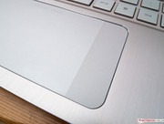 The touchpad comes with two haptically different edge zones.