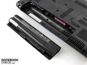The battery can be removed for the writing operation, there are no feet attached to it.