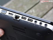 The dv6 is equipped with the usual multimedia ports.
