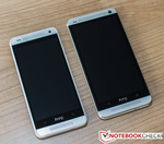 HTC One Mini and HTC One size comparison