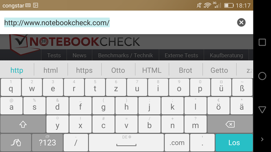 Keyboard landscape mode