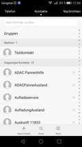 Phone app: Contacts