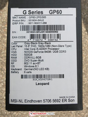 Technical data