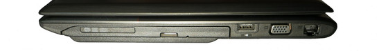 from left: optical drive, USB 2.0, VGA, Ethernet